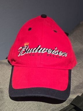 Budweiser Red and Black Logo Cap